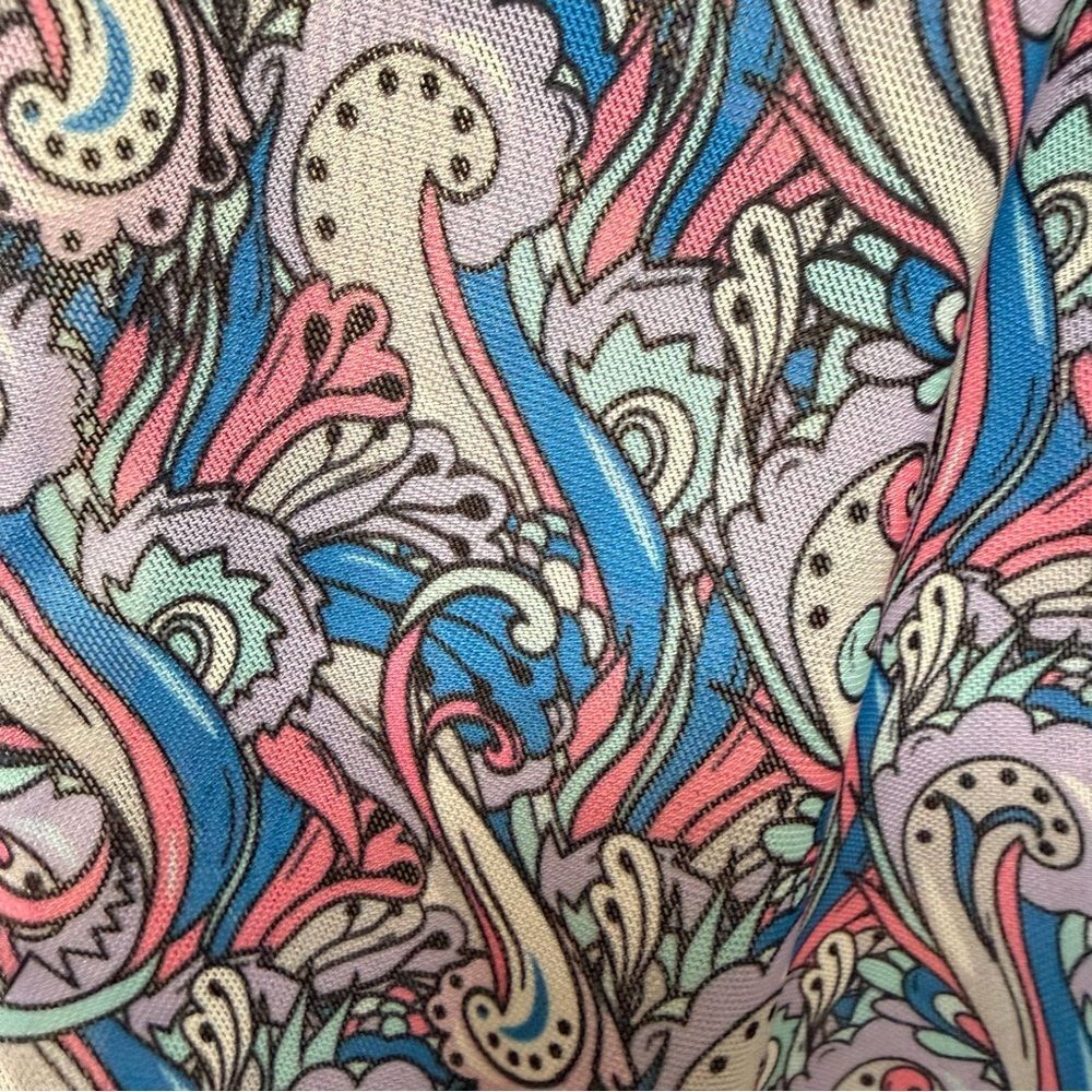 Daily Sports Born in Sweden Quarter Zip Golf Top White Paisley Raglan XXL - Picture 7 of 9